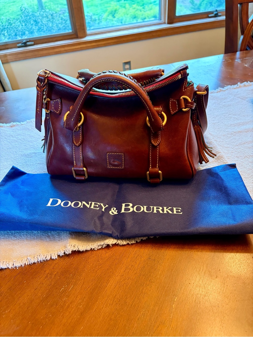 Dooney & Bourke Chestnut Brown Florentine Mini Satchel. - Picture 2 of 9
